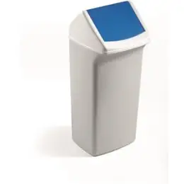 Abfallsystem Durable VEH2012036 Durabin Flip 40 40 Liter weiß/blau 37x75x32cm