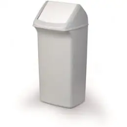 Abfallsystem Durable VEH2013001 Durabin Flip 40 40 Liter weiß/weiß 37x75x32cm