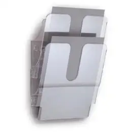 Wand-Prospekthalter Durable 1709008400 Flexiplus 2 A4 transparent Wandmontage, 2-teilig