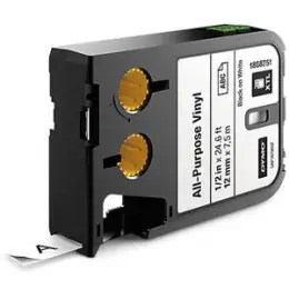 Schriftband-Kassette Dymo 1868751 XTL schwarz auf weiß 12mm/7m für XTL-300/XTL-500 Vinylband
