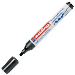 Fasermaler Edding 1455 4-1455001 1-5mm, Calligraphy-Spitze, auswaschbar, schwarz, Pack 10 Stk