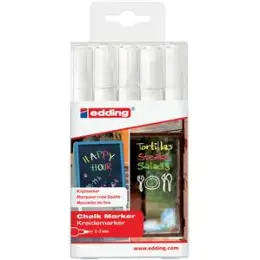Kreidemarker Edding 4095 4-4095-5049 2-3mm, Rundspitze, 5er-Set, weiß