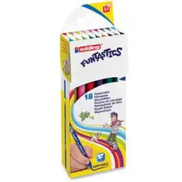 Fasermaler Edding 15 Funtastics 4-15-18-1 1mm, Rundspitze, auswaschbar, farbig sortiert, 18 Farben, Pack 10 Stk