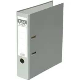 Ordner Elba 100022615 10417GR Rado Brillant A4, 80mm, Pappe/Papier, Wechselfenster, grau