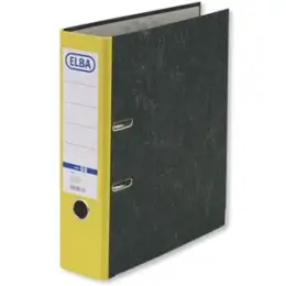 Ordner Elba 100023247 10428GB smart Original A4, 80mm, Pappe/Wolkenmarmor, gelber Rücken, Pack 10 Stk