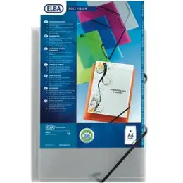 Eckspannermappe Oxford 100201153 480034FL Polyvision farblos A4 mit 3 Klappen, Pack 12 Stk