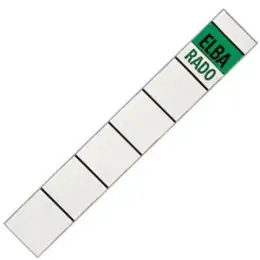 Ordner-Rückenschild Etiketten Elba 100420946 04614WEGN weiß selbstklebend kurz/schmal 34 x 190 mm, Pack 10 Stk