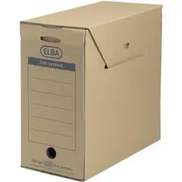 Sammelcontainer Elba 100421091 83526BR tric A4, Archivbox naturbraun