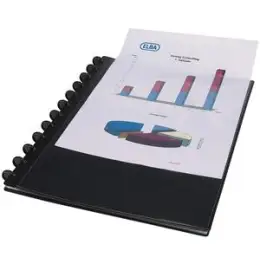 Overheadringmappe Elba 100421115 61430SW image overhead A4 schwarz Vario-Zipp Tasche Vorderdeckel mit 25 Hüllen