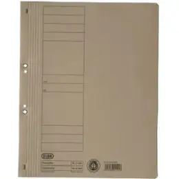 Ösenhefter Elba 100551873 21450GR A4 kaufmännische Heftung + Amtsheftung grau 250g Manilakarton, Pack 50 Stk