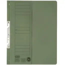 Einhakhefter Elba 100560024 22421GN A4 Amtsheftung 1/2 Deckblatt grün 250g Manilakarton RC, Pack 50 Stk