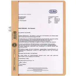Klemmhandmappe Elba 400001022 36450CH A4, Karton 250g, ohne Vorderdeckel, für 10 Blatt, chamois