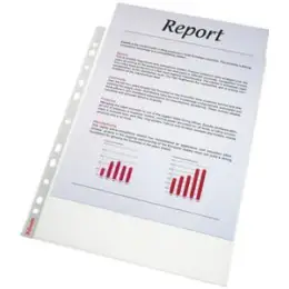 Prospekthüllen Esselte 23763 A4 90my PP genarbt, Pack 100 Stk