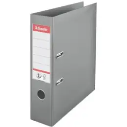 Ordner Esselte 811380 No.1 A4, 75mm, Pappe/PP-Folie, Wechselfenster, grau, Pack 10 Stk