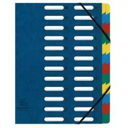 Ordnungsmappe Exacompta 55242E 24-Fächer blau Harmonika