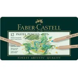 Farbstift Faber-Castell 112112 Pitt Pastel 12er-Metalletui, Pack 3 Stk