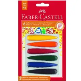 Malkreide Faber-Castell 120404 4+ Finger farbig sortiert, Blister 6 Stk