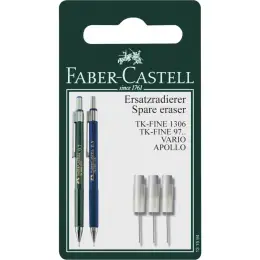 Druckbleistift-Ersatzradierer Faber-Castell 131594 TK-Fine, Pack 5 x Blister je 3 Stk