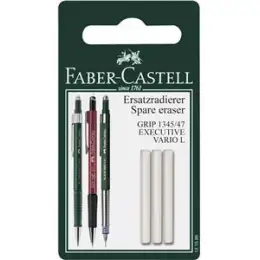 Druckbleistift-Ersatzradierer Faber-Castell 131596 GRIP 1345/1347 BK TK-Fine Vario-L, Pack 5 x Blister je 3 Stk