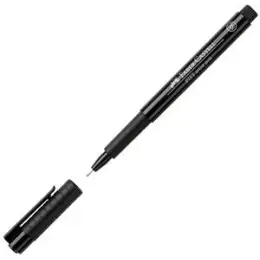 Zeichentuschestift Faber-Castell 167099 Pitt artist pen XS, Farbe 199, schwarz, Pack 10 Stk