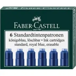 Tintenpatrone Faber-Castell 185506 klein königsblau Standard, Pack 6 Stk