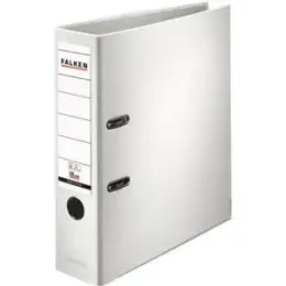 Ordner Falken 09984030 S80 PP-Color A4, 80mm, Pappe/PP-Folie, Wechselfenster, weiß