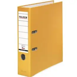 Ordner Falken 09984048 S80 PP-Color A4, 80mm, Pappe/PP-Folie, Wechselfenster, gelb