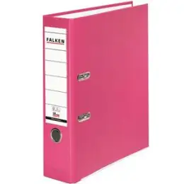 Ordner Falken 11286747 S80 PP-Color A4, 80mm, Pappe/PP-Folie, Wechselfenster, pink