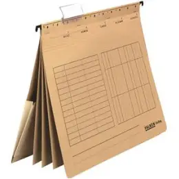 Mehrfach-Hängehefter Falken 80002363 braun A4 4x Heftung mit Tasche