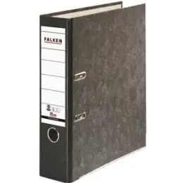 Ordner Falken 80024136 S80 Recycling A4, 80mm, Pappe/Wolkenmarmor, schwarzer Rücken