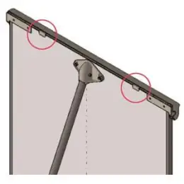 Flipchart-Blockhalter Franken A1070/04 für EL-FC Blockhalter-Haken, Pack 2 Stk