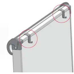 Flipchart-Blockhalter Franken A1070/132CH für Flipchart FC41/FC43/FC81/FC84, Pack 2 Stk