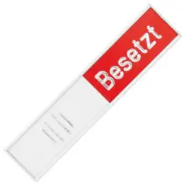 Frei-Besetzt-Anzeige Franken BS0117 deutsch 102x27,4mm Aluminium selbstklebend rot/grün