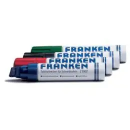 Whiteboardmarker Franken Z1909 4-12mm, Keilspitze, 4er-Set, rot, grün, blau, schwarz