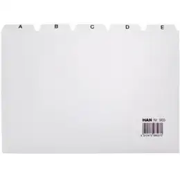Leitregister HAN 985 A5-quer A-Z grau PP 25-teilig, für Karteikästen/-tröge