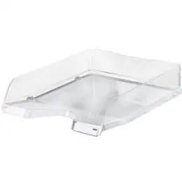 Briefablage HAN 10275-23 Viva A4 glasklar mit Clip hochglänzend stapelbar