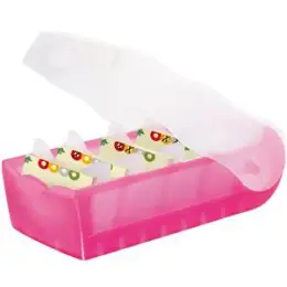 Karteibox HAN 997-663 Croco A7-quer pink-transluzent für 900 Karten