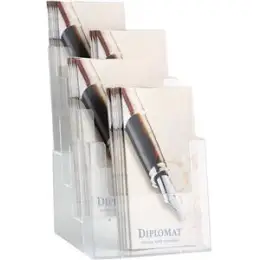 Tischprospekthalter Helit H2352202 A5 glasklar für 4 x A5