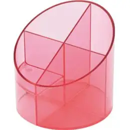 Multiköcher Helit H6390220 economy rot-transparent 4 Kammern, Pack 4 Stk