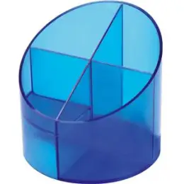 Multiköcher Helit H6390230 economy blau-transparent 4 Kammern, Pack 4 Stk