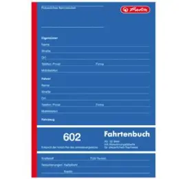 Fahrtenbuch PKW Herlitz 300010243 00840637 602 A5/32 Blatt, Pack 4 Stk