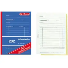 Lieferschein Herlitz 00883553 202 A6, 2 x 40 Blatt, selbstdurchschreibend SD, Pack 5 Stk