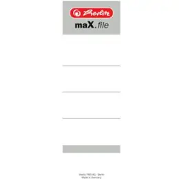 Ordner-Rückenschild Etiketten Herlitz 05966106 weiß selbstklebend kurz/breit, Pack 10 x 10 Stk