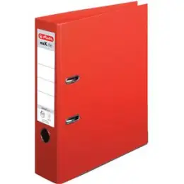 Ordner Herlitz 300002677 10834323 maX.file protect+ A4, 80mm, Pappe/PP-Folie, Wechselfenster, rot