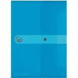 Dokumententasche Herlitz 11206687 easy orga A4 PP transparent-blau mit Druckknopfverschluss, Pack 6 Stk