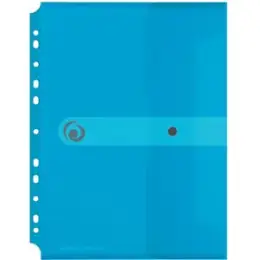 Dokumententasche Herlitz 300000735 11292943 easy orga A4 PP transparent-blau abheftbar mit Druckknopfverschluss, Pack 6 Stk