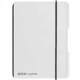 Notizheft Herlitz 300003348 11361409 my.book flex A6 40 Blatt kariert PP farblos, Pack 5 Stk