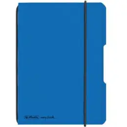 Notizheft Herlitz 300003362 11361573 my.book flex A6 40 Blatt kariert PP blau, Pack 5 Stk