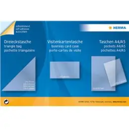 Visitenkartentasche Herma 1421 95x60mm selbstklebend glasklar, Pack 24 Stk