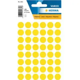Markierungspunkte Herma 1861 Vario Ø 12mm gelb, Pack 10 x 240 Stk/5 Blatt